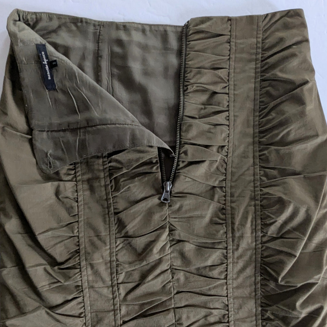 Nanette Lepore Shirred Cotton Skirt Size 2