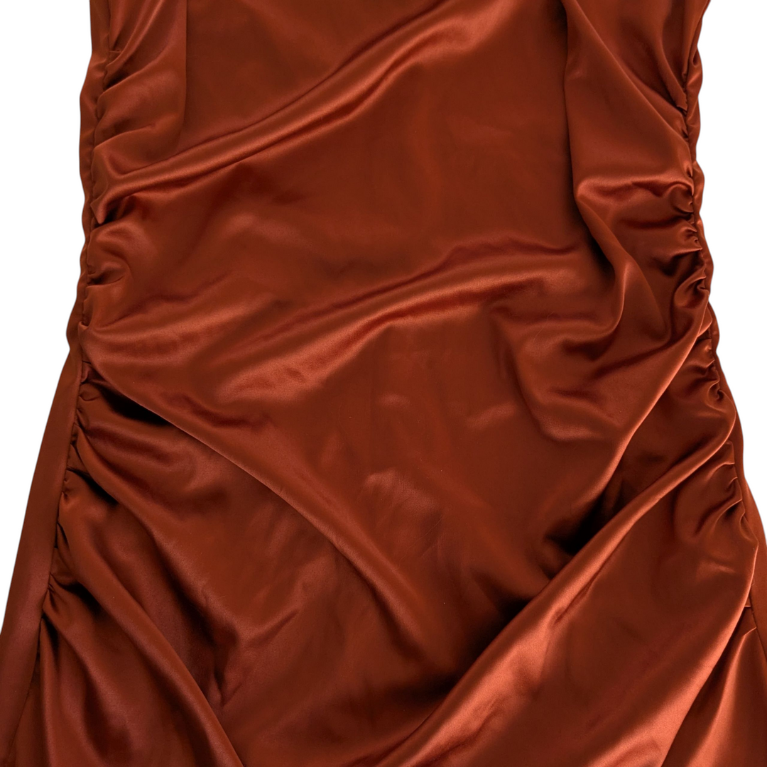 Rust Satin Gown Size Small