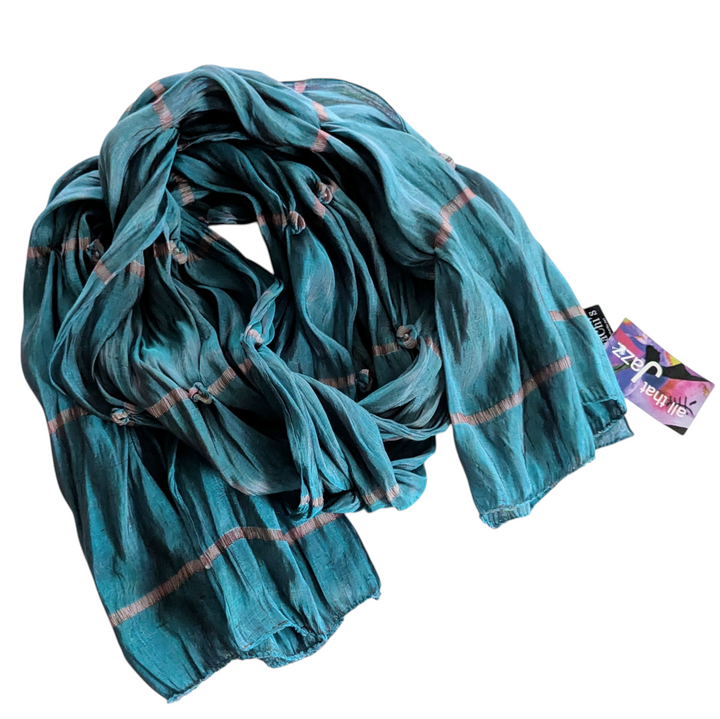Cha Chi Turquoise Crinkle Scarf