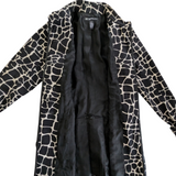 INC Animal Print Trench Coat Size Small Petite