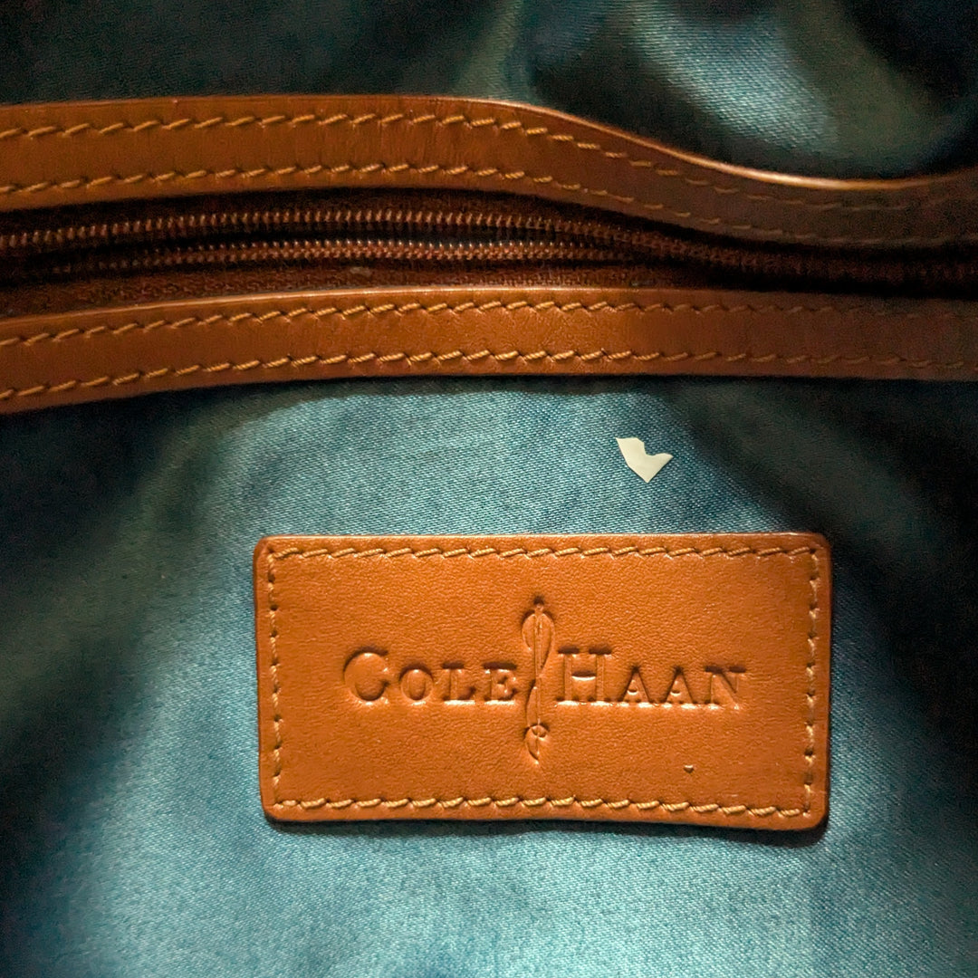 Cole Haan Woven Leather Hobo Bag