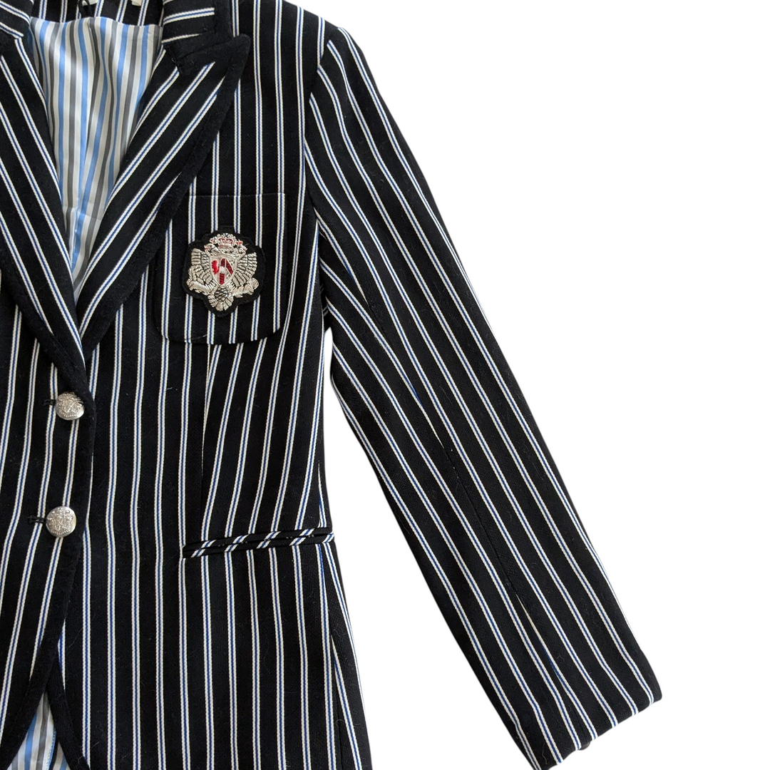 Veronica Beard Striped Cotton Blazer Size 8