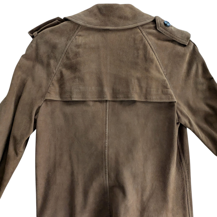 Yves Saint Laurent Suede Trench Coat Size Small