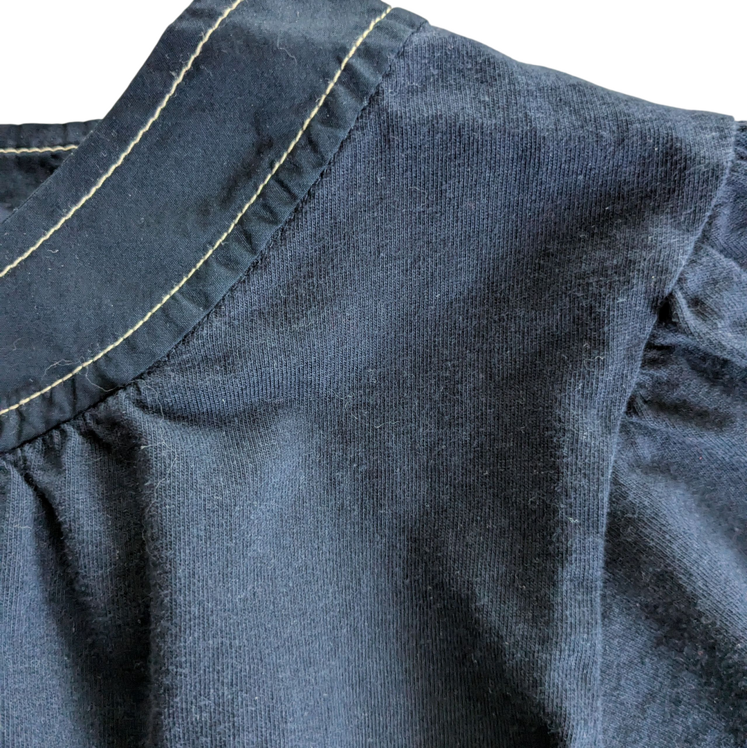 By Anthropologie Navy Top Size Large