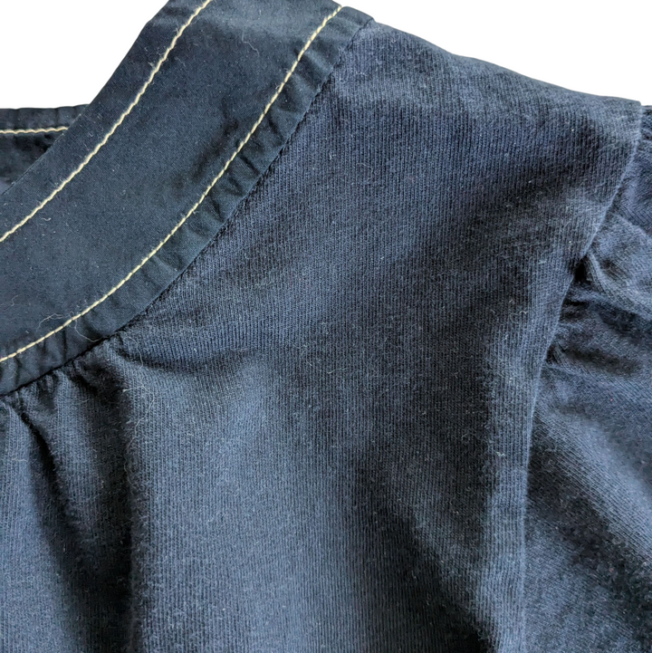 By Anthropologie Navy Top Size Large