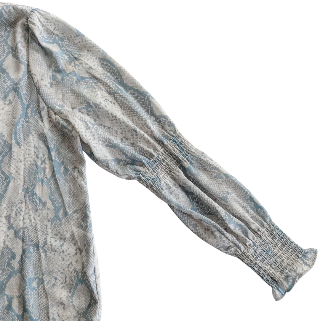 T Tahari Snakeskin Print Blouse Size Small
