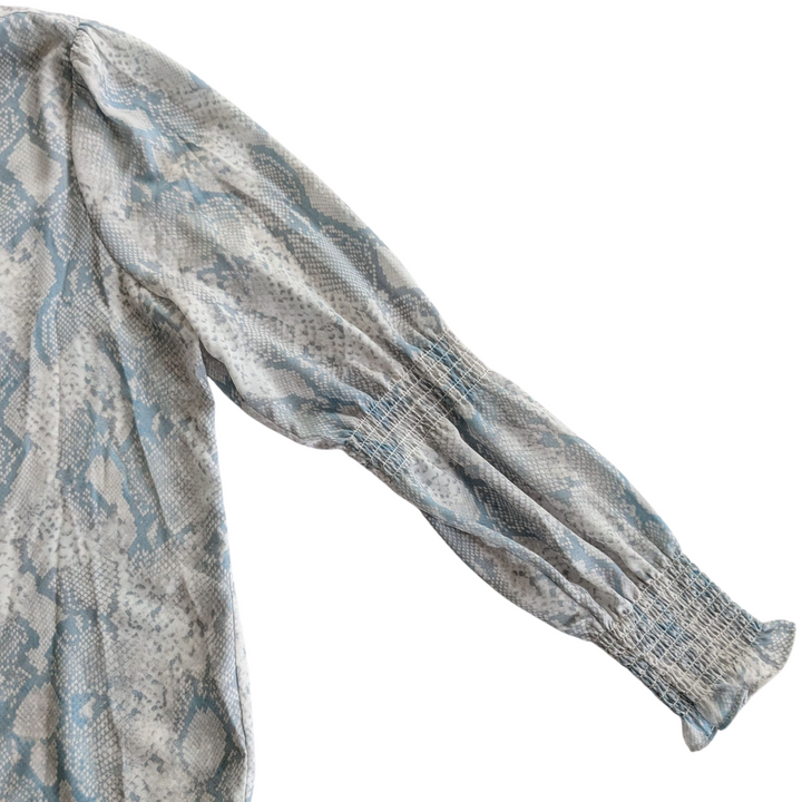 T Tahari Snakeskin Print Blouse Size Small