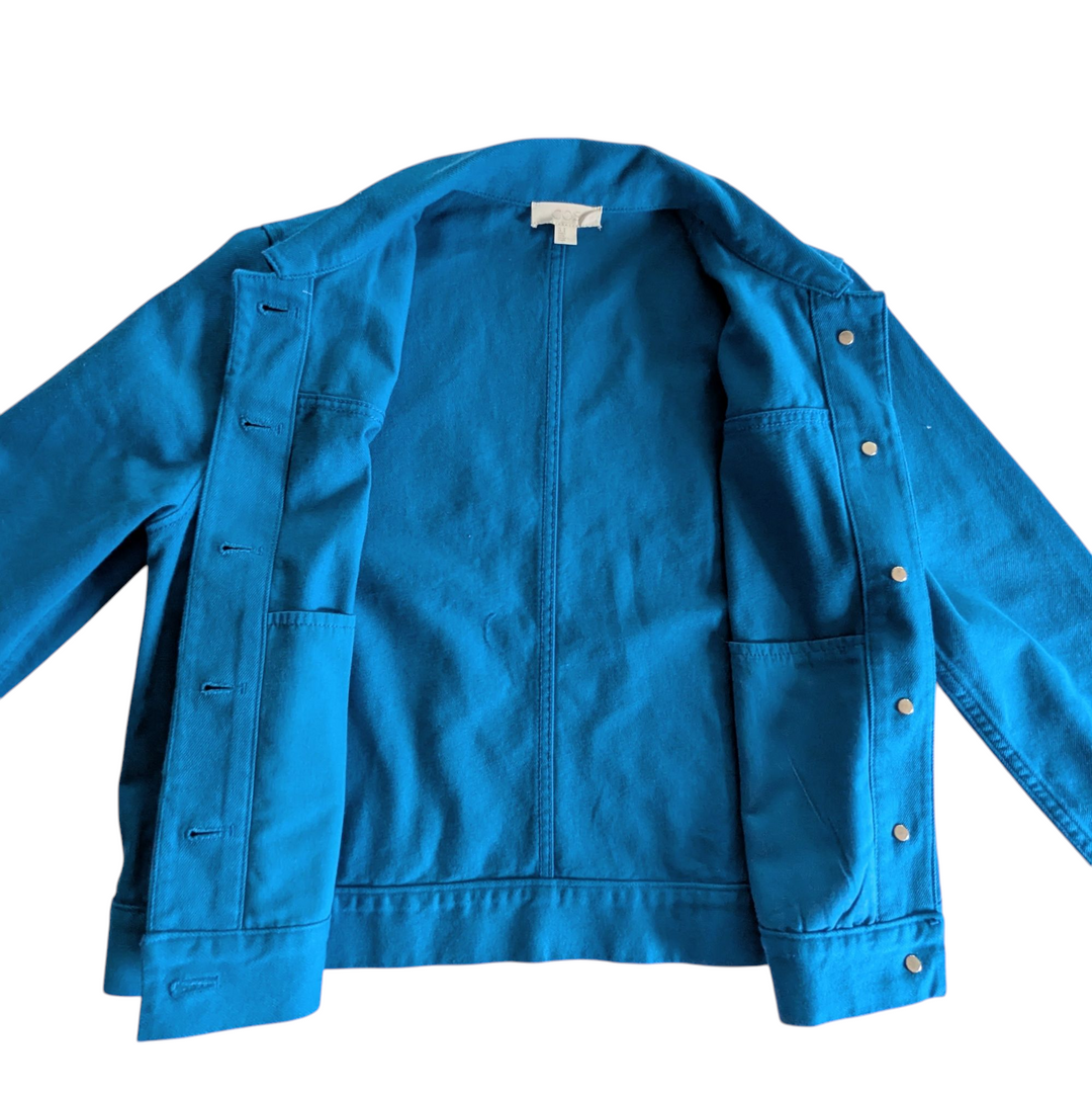 COS Bright Blue Denim Jacket Size Small