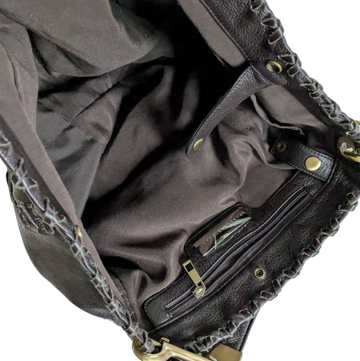 Sondra Roberts Faux Fur Hobo Bag