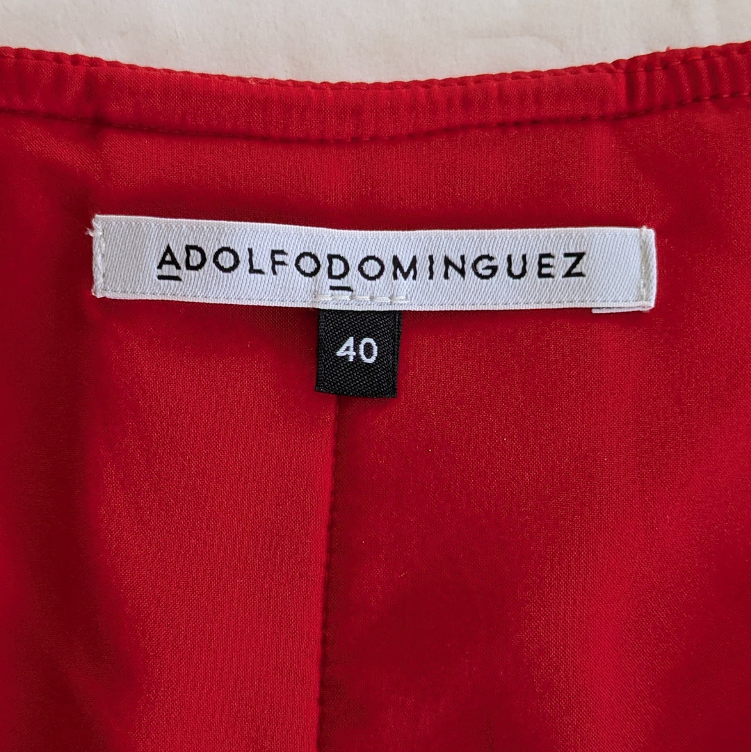 Adolfo Dominguez Red Pique Dress Size 40/6
