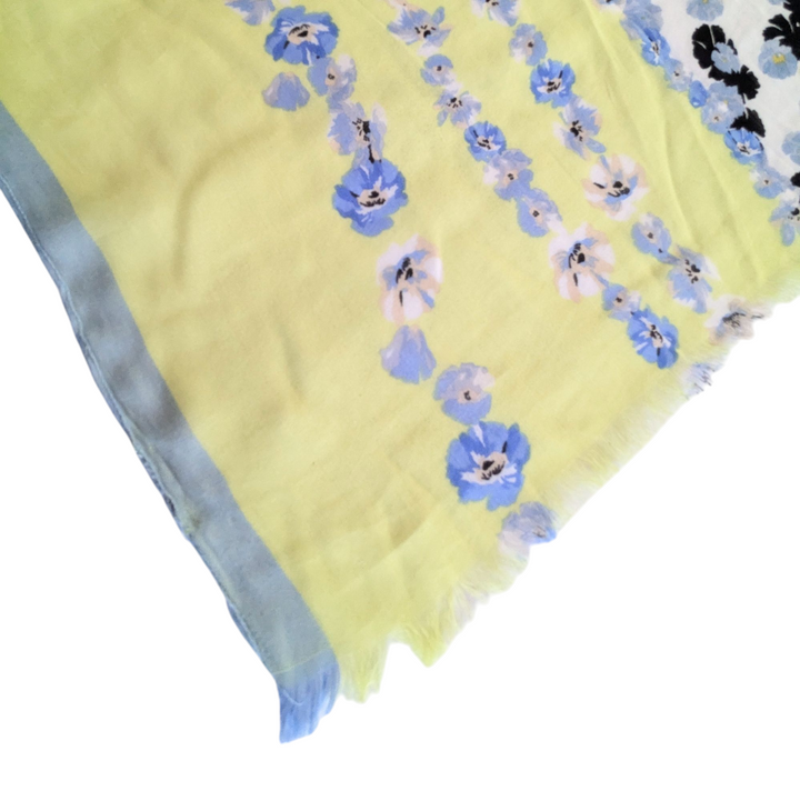 Yellow and Navy Scarf/Wrap