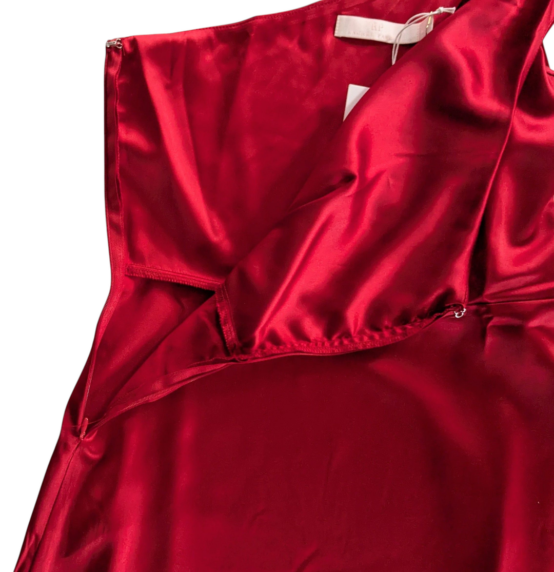 rachel parcell red dress Rachel Parcell womens long sleeve Red Ruffle Tiered Midi Dress size 16 NWT