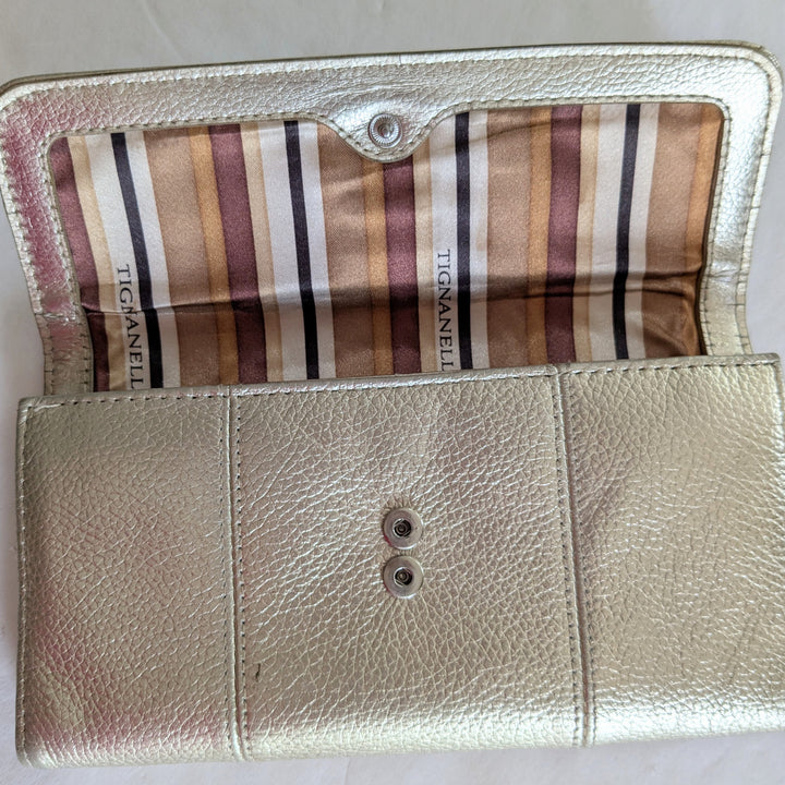 Tignanello Gold Leather Wallet