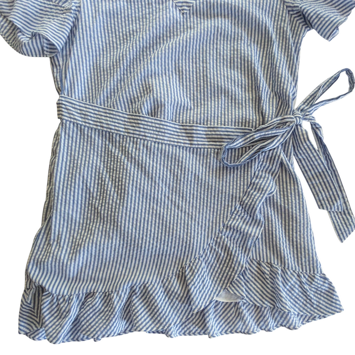 Vineyard Vines Seersucker Wrap Dress Size 14