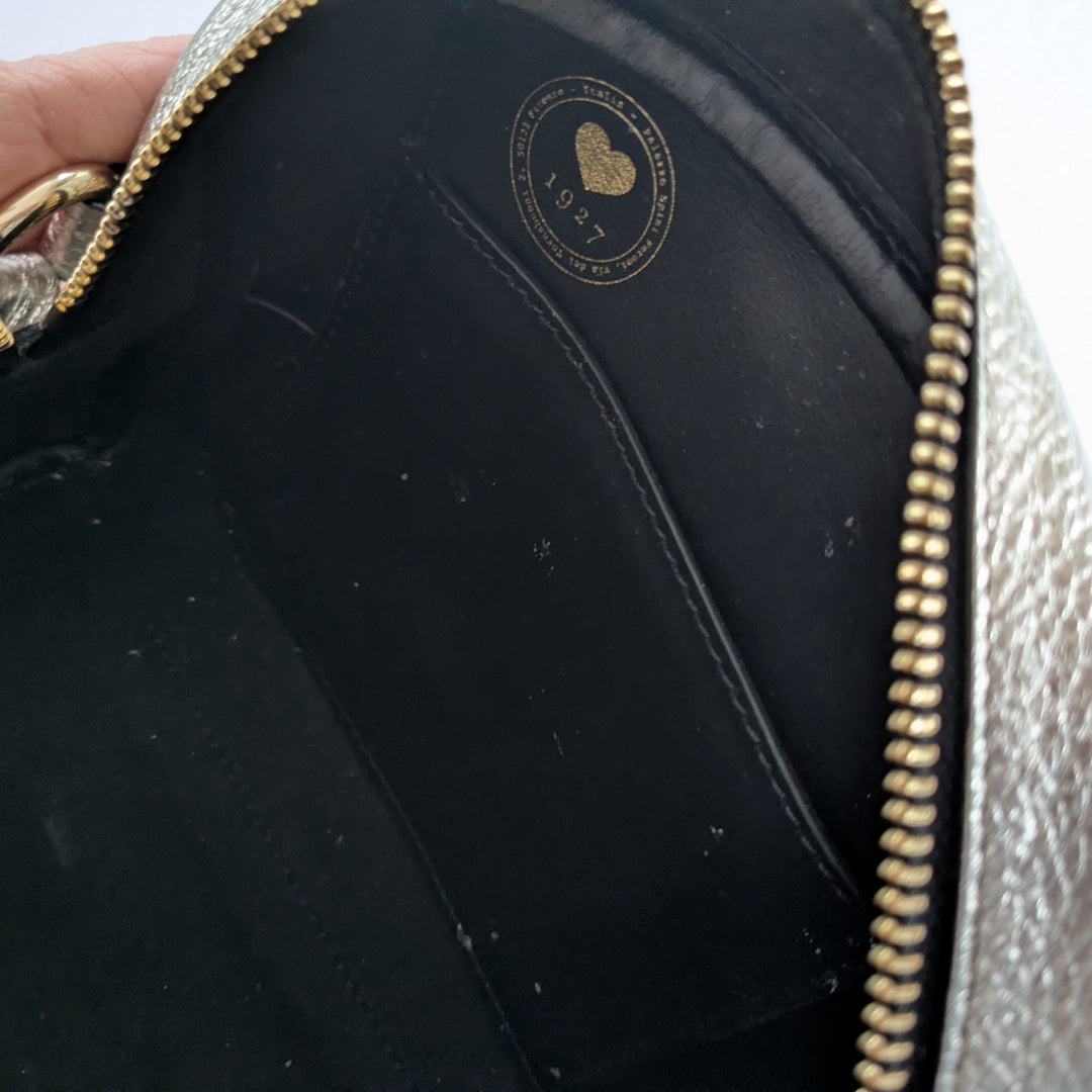 Salvatore Ferragamo Ganini Silver Crossbody Bag