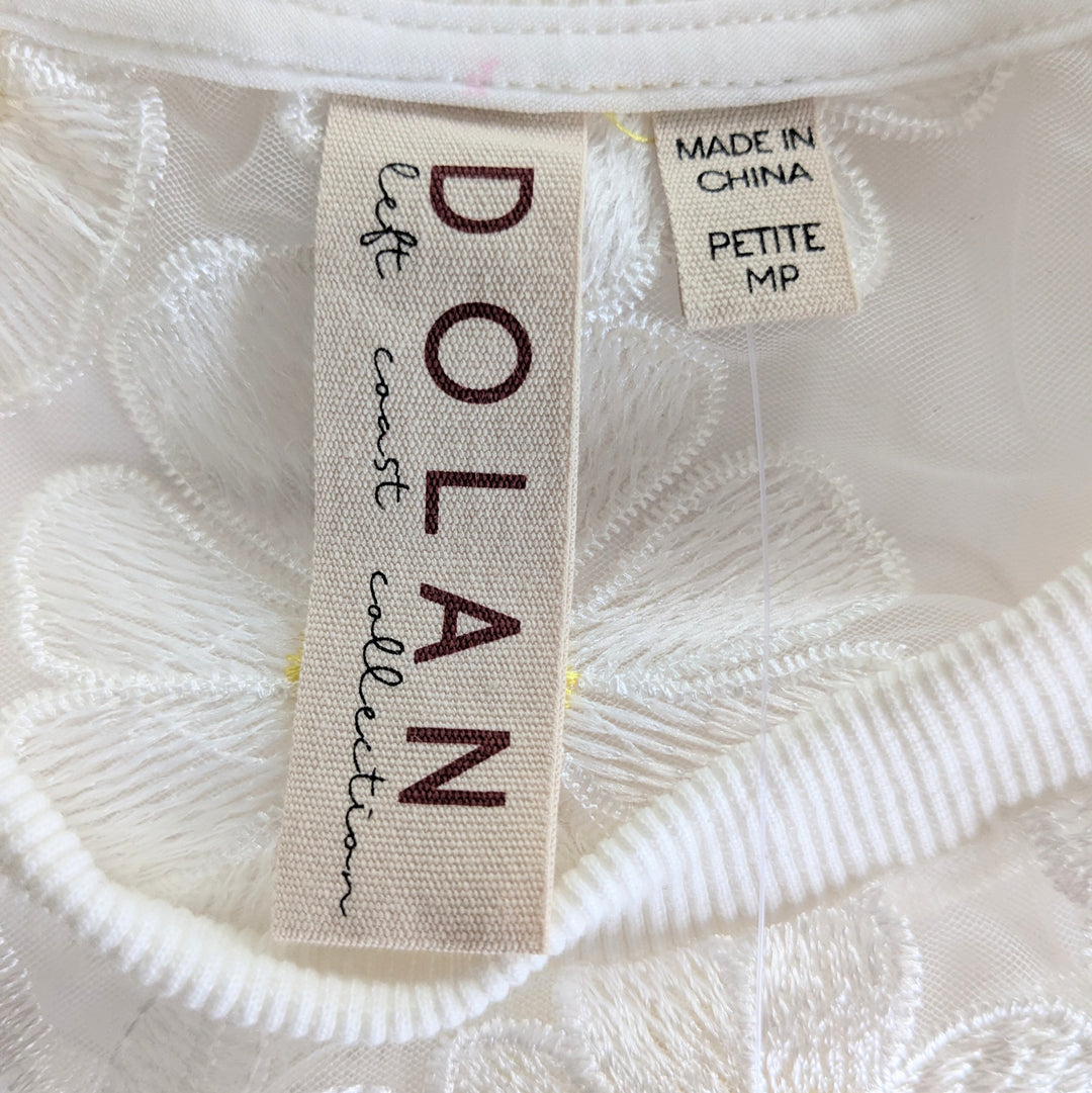 Anthropologie Dolan Sheer Daisy Top Size Medium Petite NWT