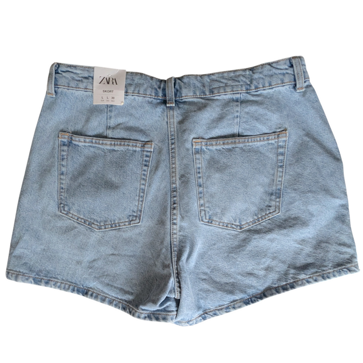 Zara Denim Skort Size Large NWT