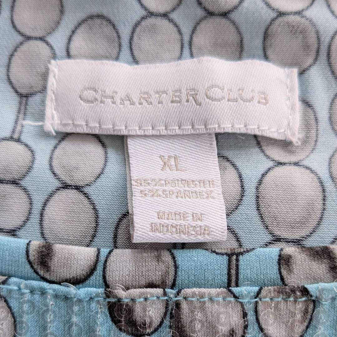Charter Club Sequin Tank Top Size XL
