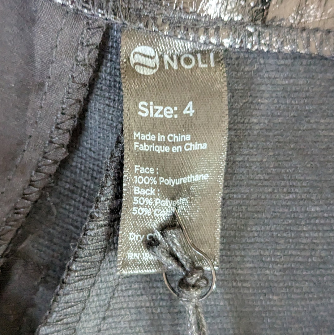 The Noli Shop Faux Croc Shorts Blue and Black Size 4