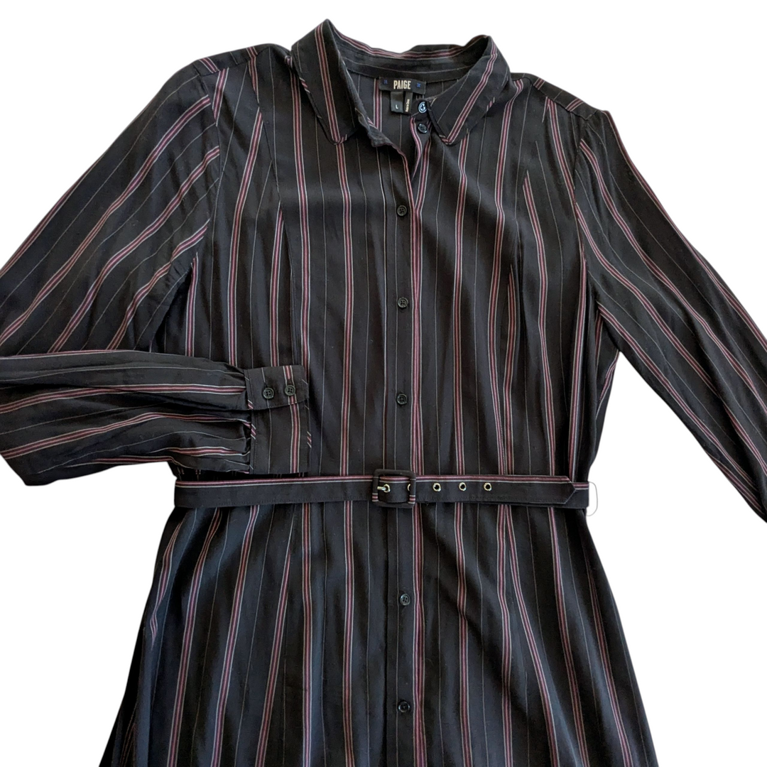 Paige Nayven Striped Maxi Dress Size Large