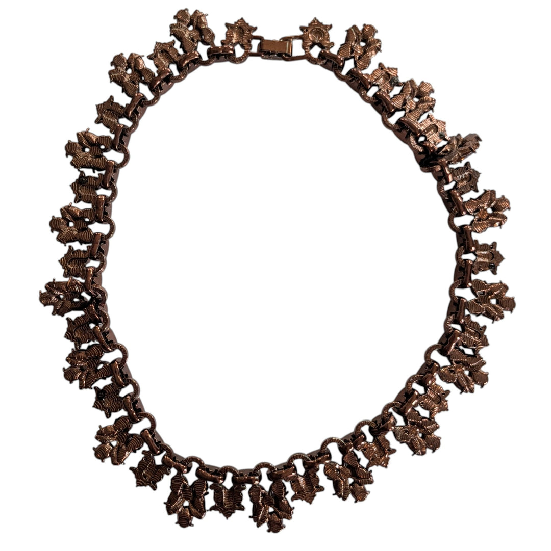 Beaded Copper Collar Necklace