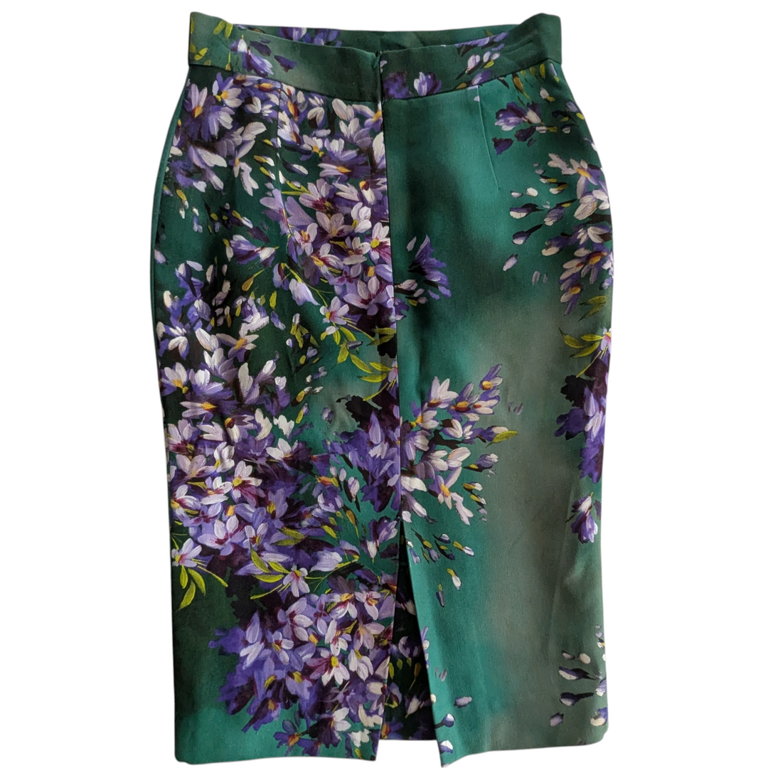 Escada Floral Pencil Skirt Size 36