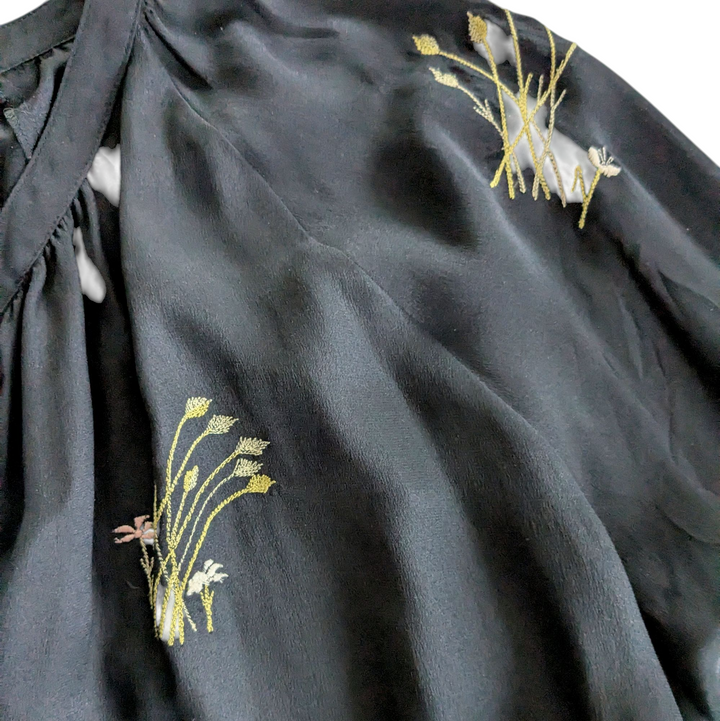 The Great Embroidered Silk Top Size 0
