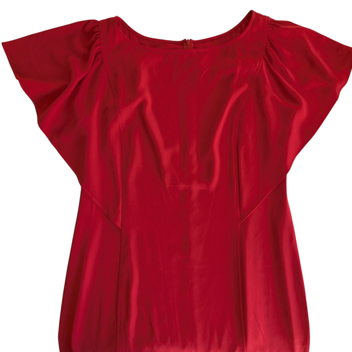 St John Red Crepe Dress Size 12