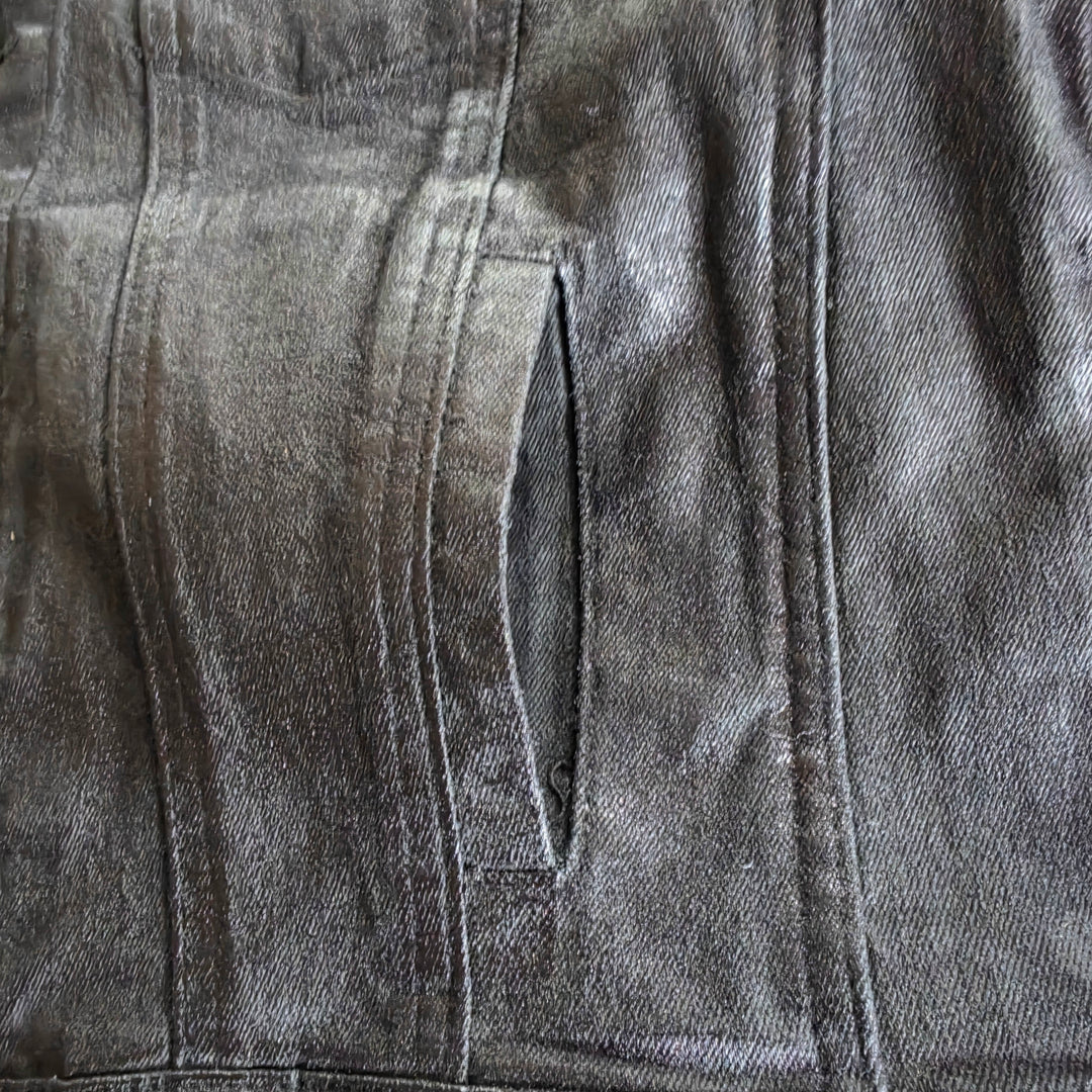Retrofete Ada Coated Denim Jacket Size XL NWT