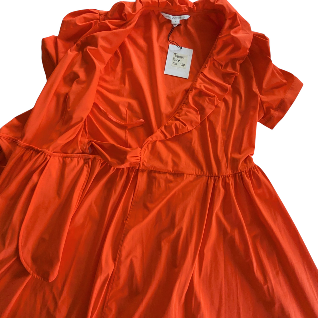 Diane von Furstenberg Bethania Wrap Dress Size 14