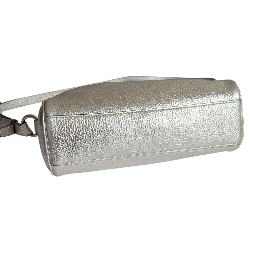 Salvatore Ferragamo Ganini Silver Crossbody Bag