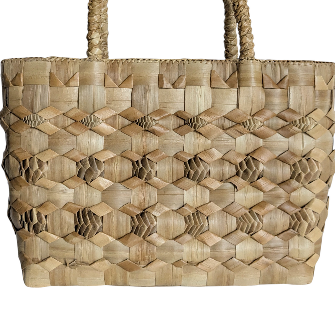 Woven Straw Satchel