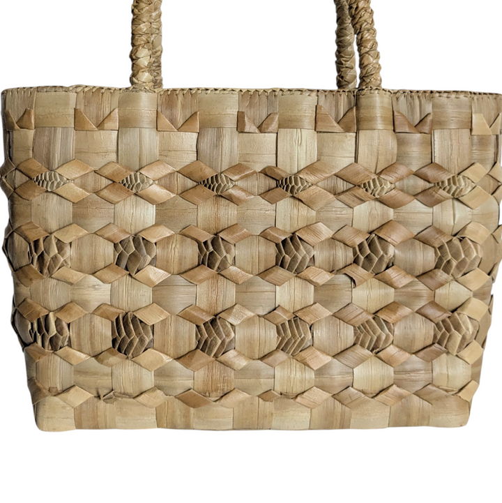 Woven Straw Satchel