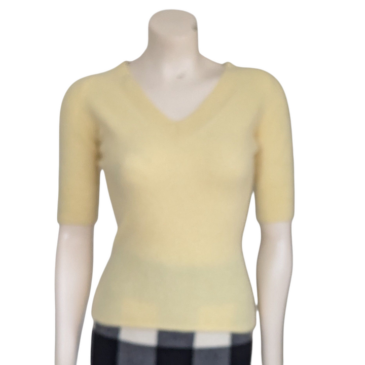 Kinross Yellow Cashmere Sweater Set Size Small