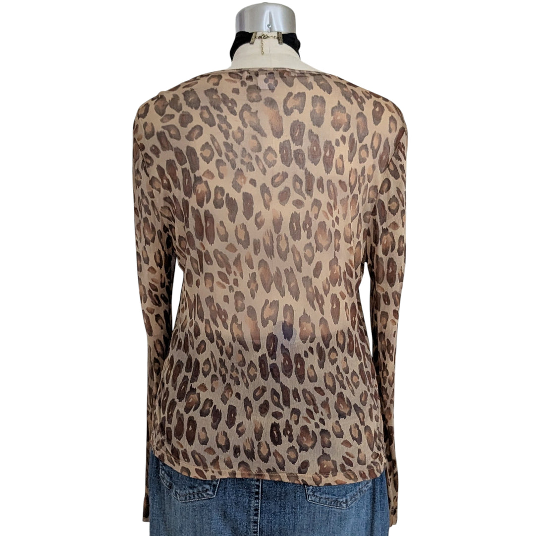 EMANUEL by Emanuel Ungaro Sheer Silk Top Size Large