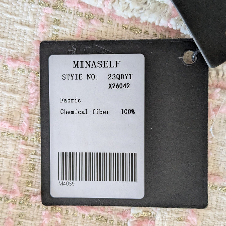 Mina Self Tweed Blazer Size Large NWT