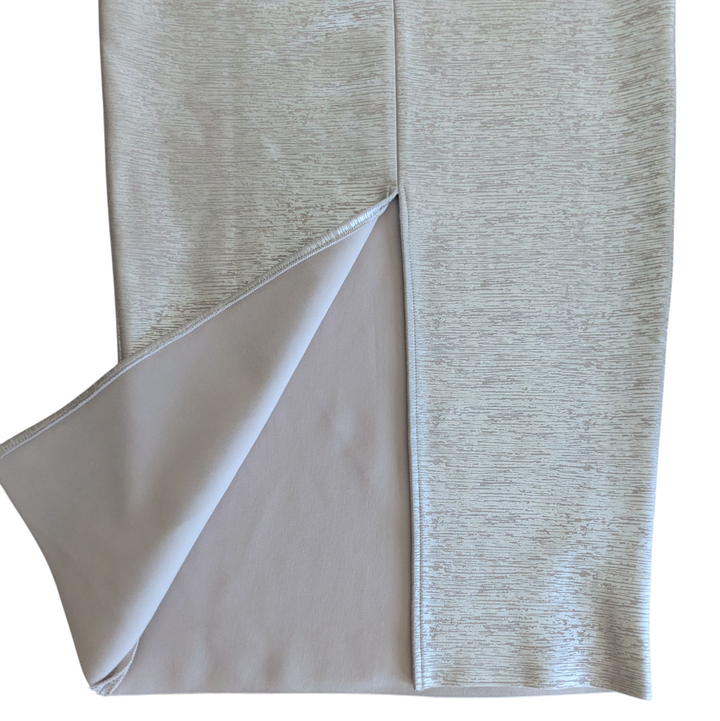 Karen Millen Silver Foil Midaxi Dress Size Large NWT