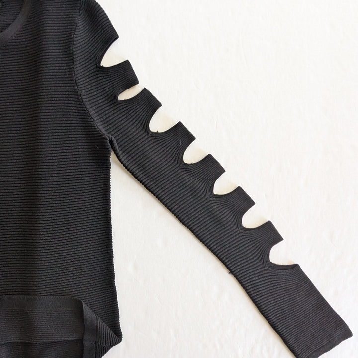 Skull Cashmere Ribbed Knit Sweater Size Medium
