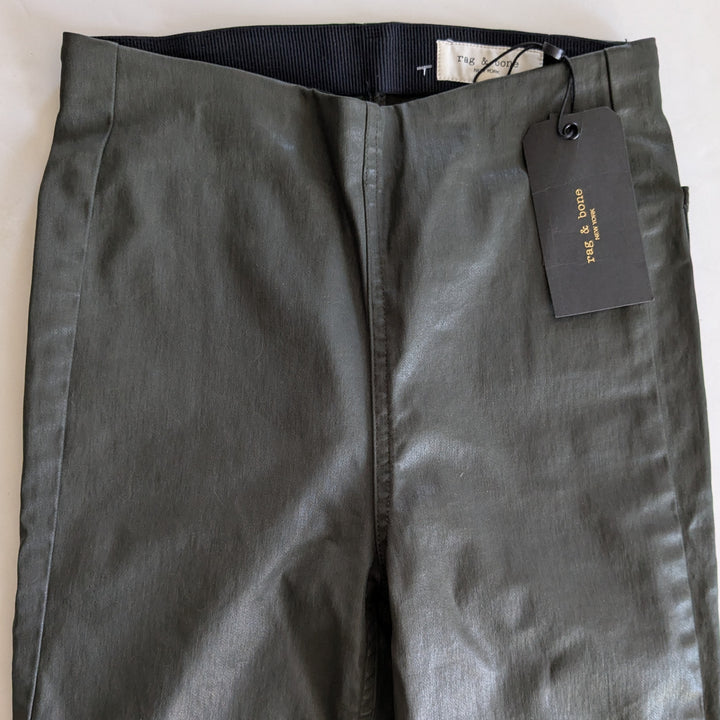 Rag & Bone Nina Coated Cotton Pull On Pants Size 8 NWT