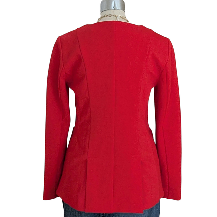 Anthropologie Maeve Scoop Neck Cut Away Blazer Size Medium NWT