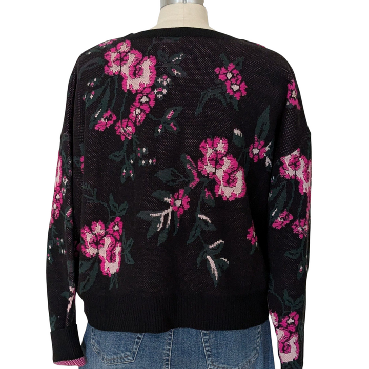 Anthropologie Maeve Floralinda Cropped Sweater Size XL