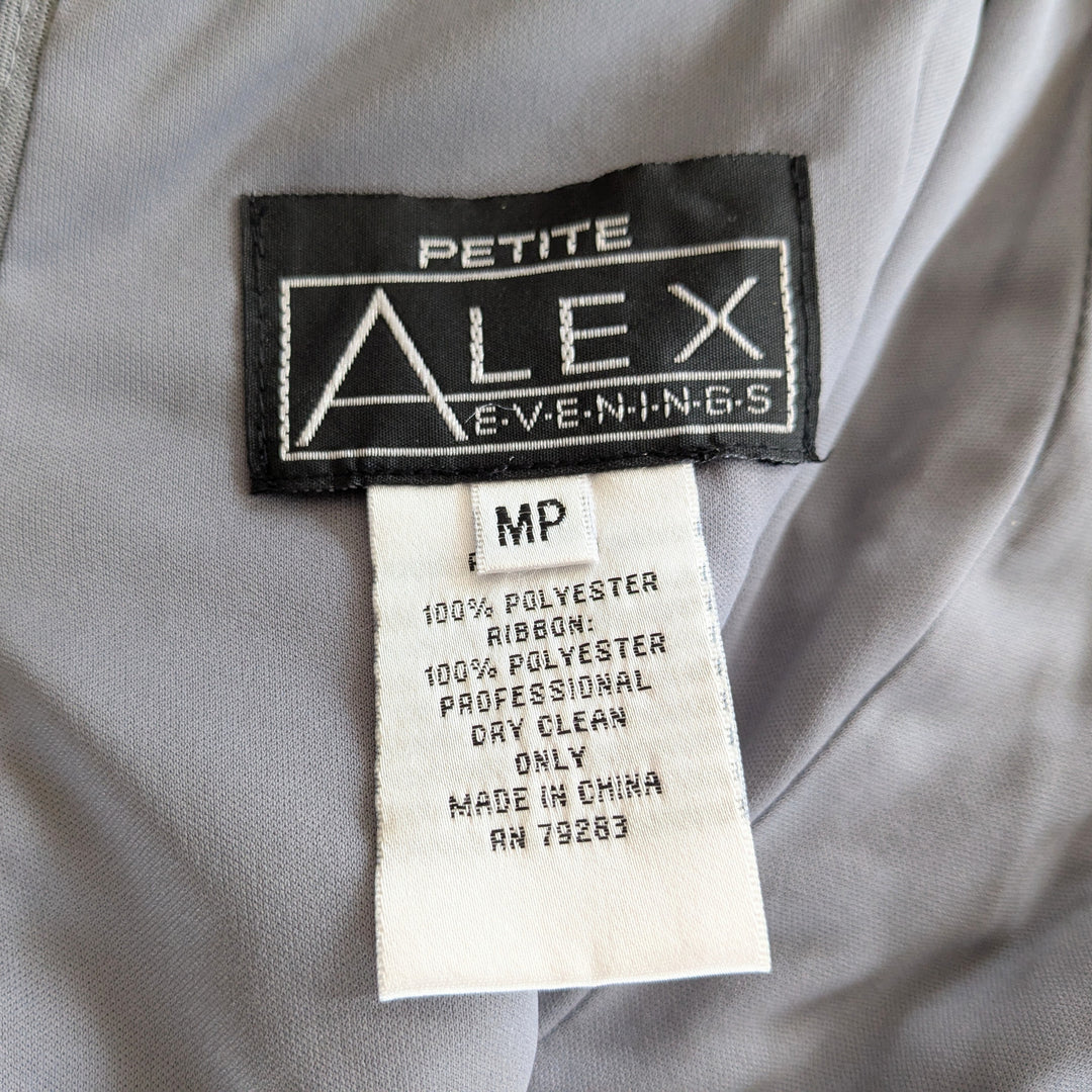 Alex Evening Silver Top Size Medium Petite