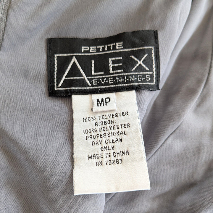 Alex Evening Silver Top Size Medium Petite