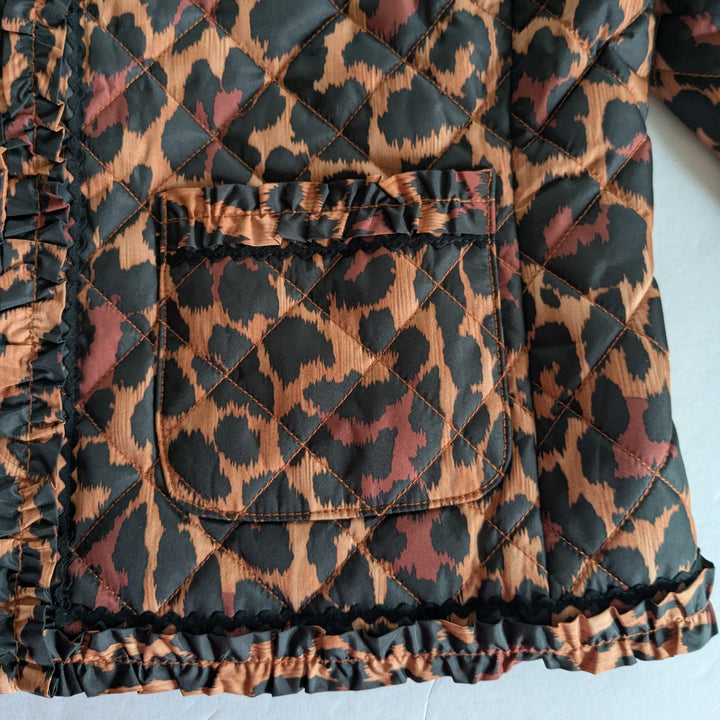 J. Crew Animal Print Puffer Lady Jacket Size 10