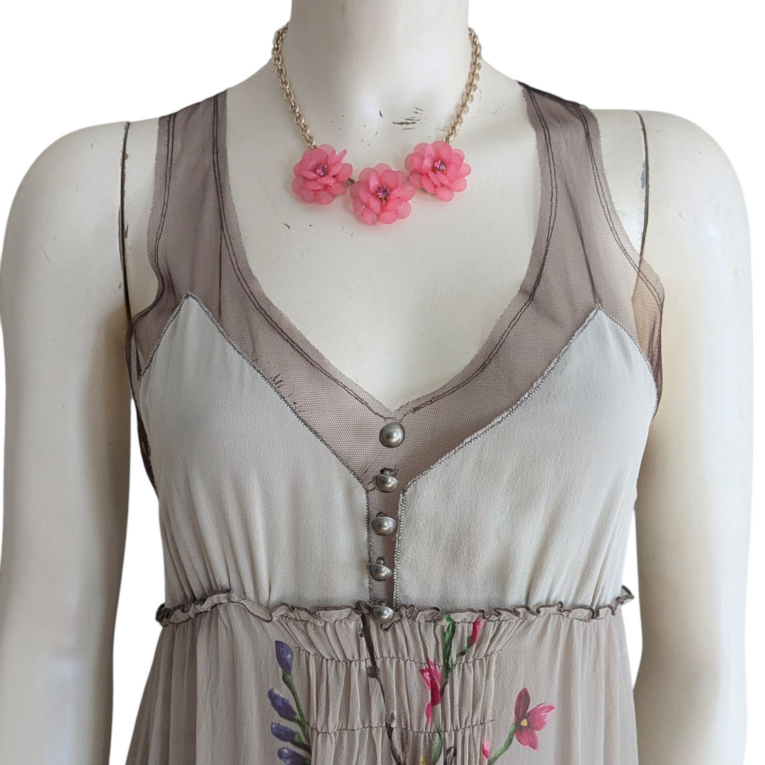 BCBG Sleeveless Silk Dress Size Small