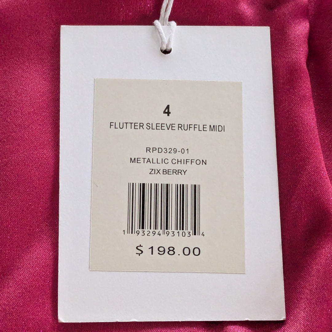 Rachel Parcell Hot Pink Midi Dress Size 4 NWT