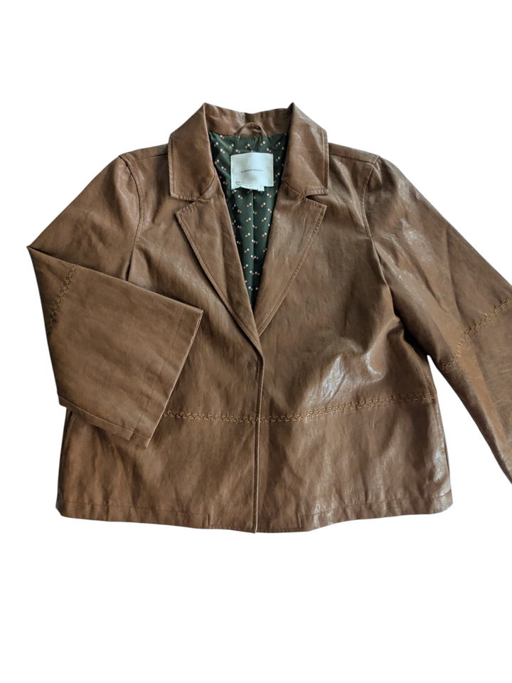 Anthropologie Hayden Faux Leather Jacket Size Small