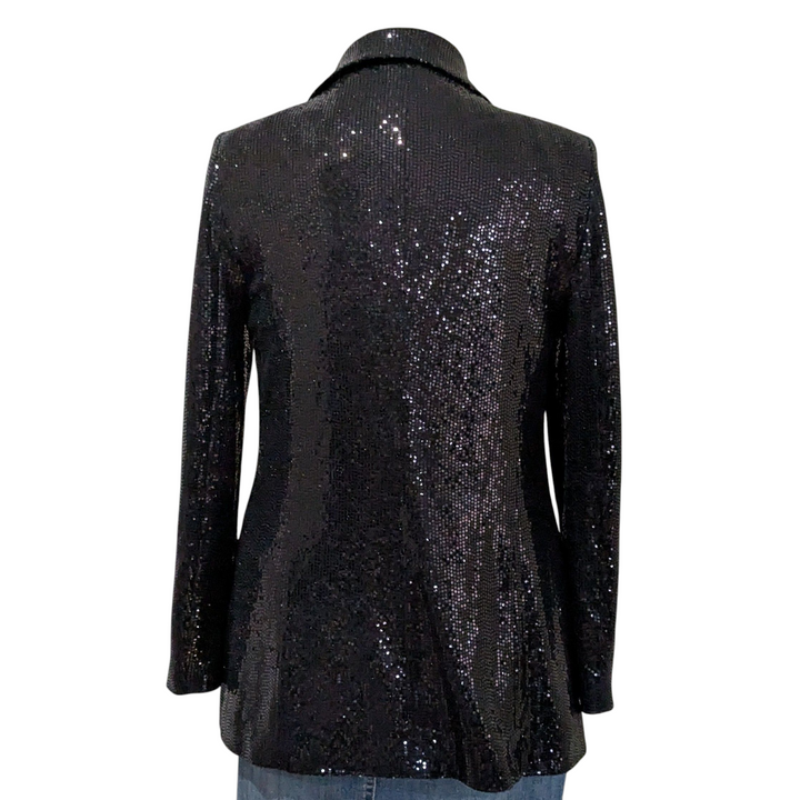 T Tahari Black Sequin Blazer Size 12 NWT