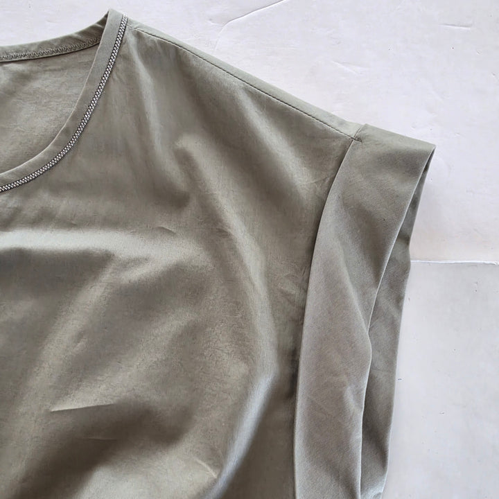 Peserico Cap Sleeve Stretch Cotton Midi Dress Size 48