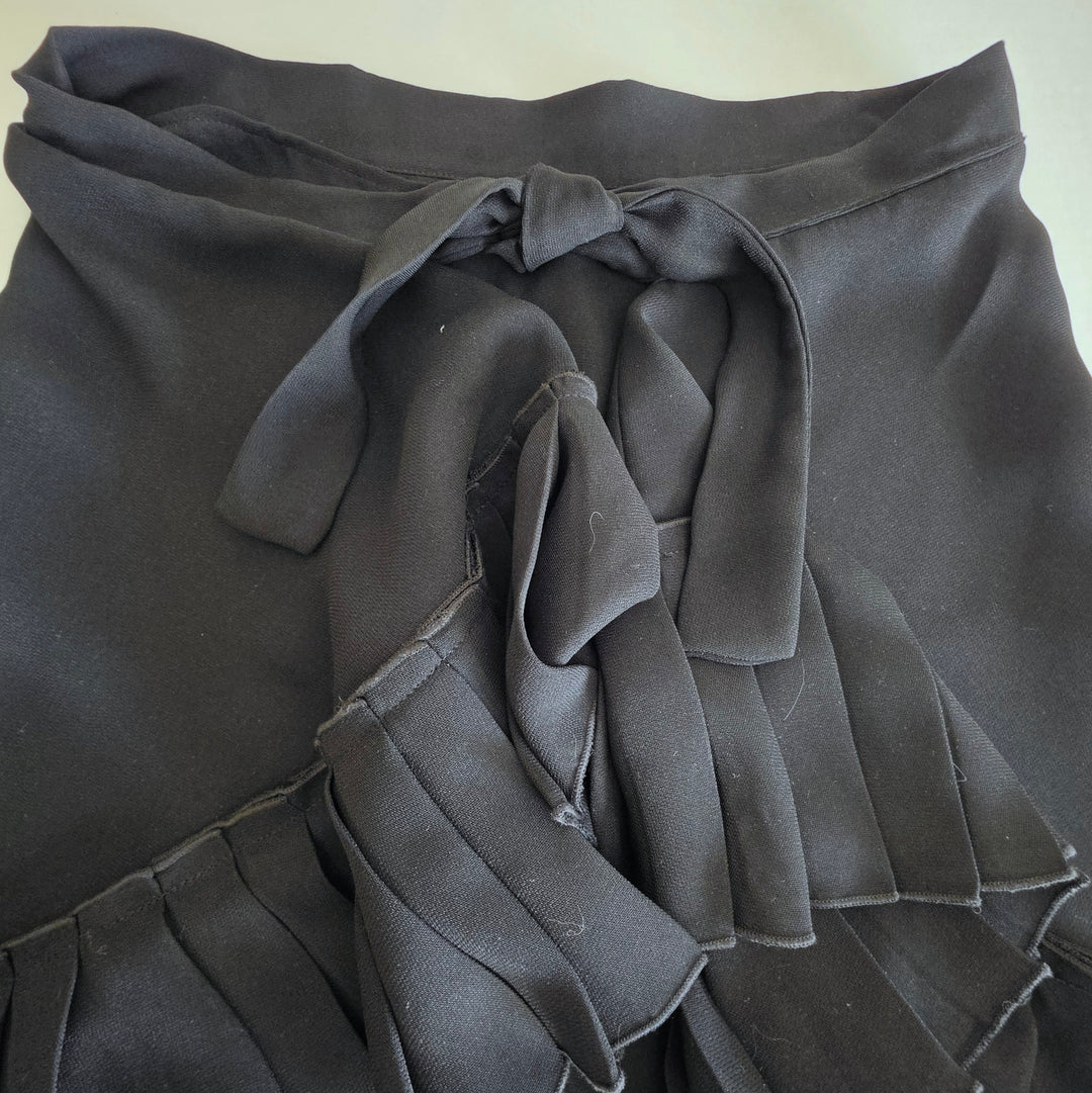 Calvin Tran Pleated Wrap Skirt Size Medium
